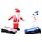 5ft. Inflatable Christmas Light Up Santa & Snowman Playing Corn Hole